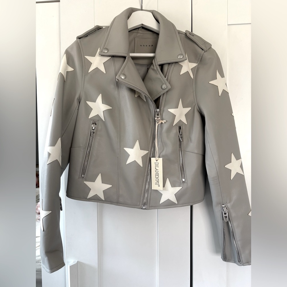 BLANKNYC Gray Leather Jacket